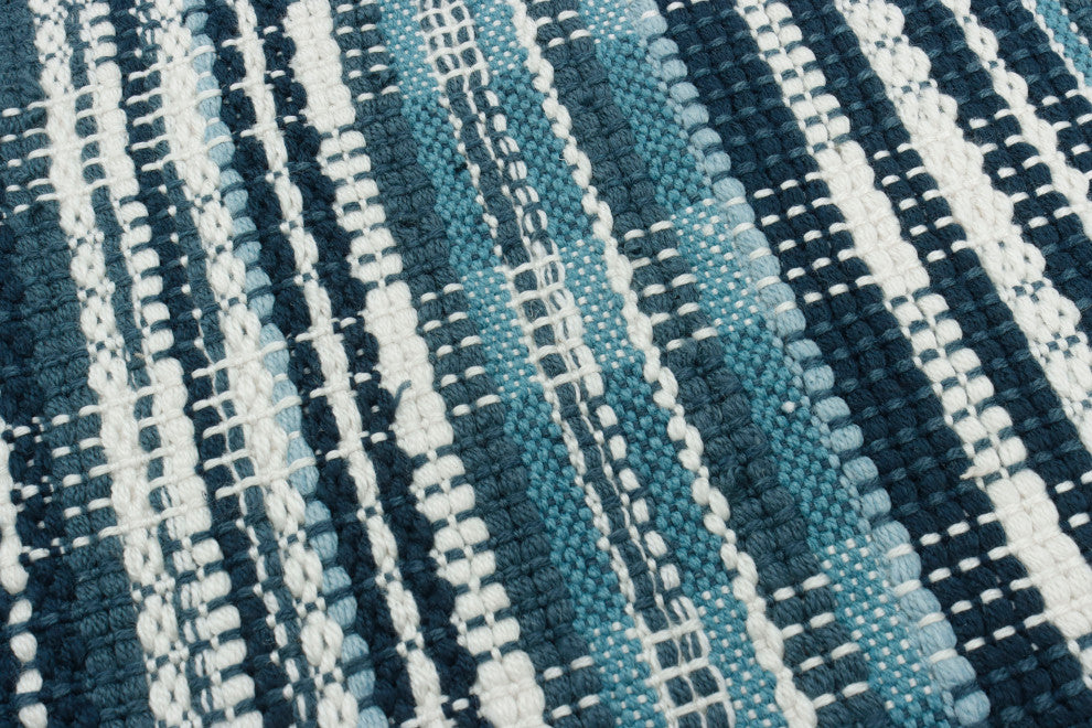 NuStory Lakehouse Hand-Made Basic Area Rug in Blue, 3' x 5'