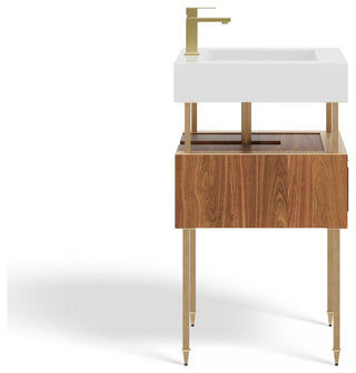 Henley Bathroom Vanity, Brown, 24", Single Sink, Freestanding