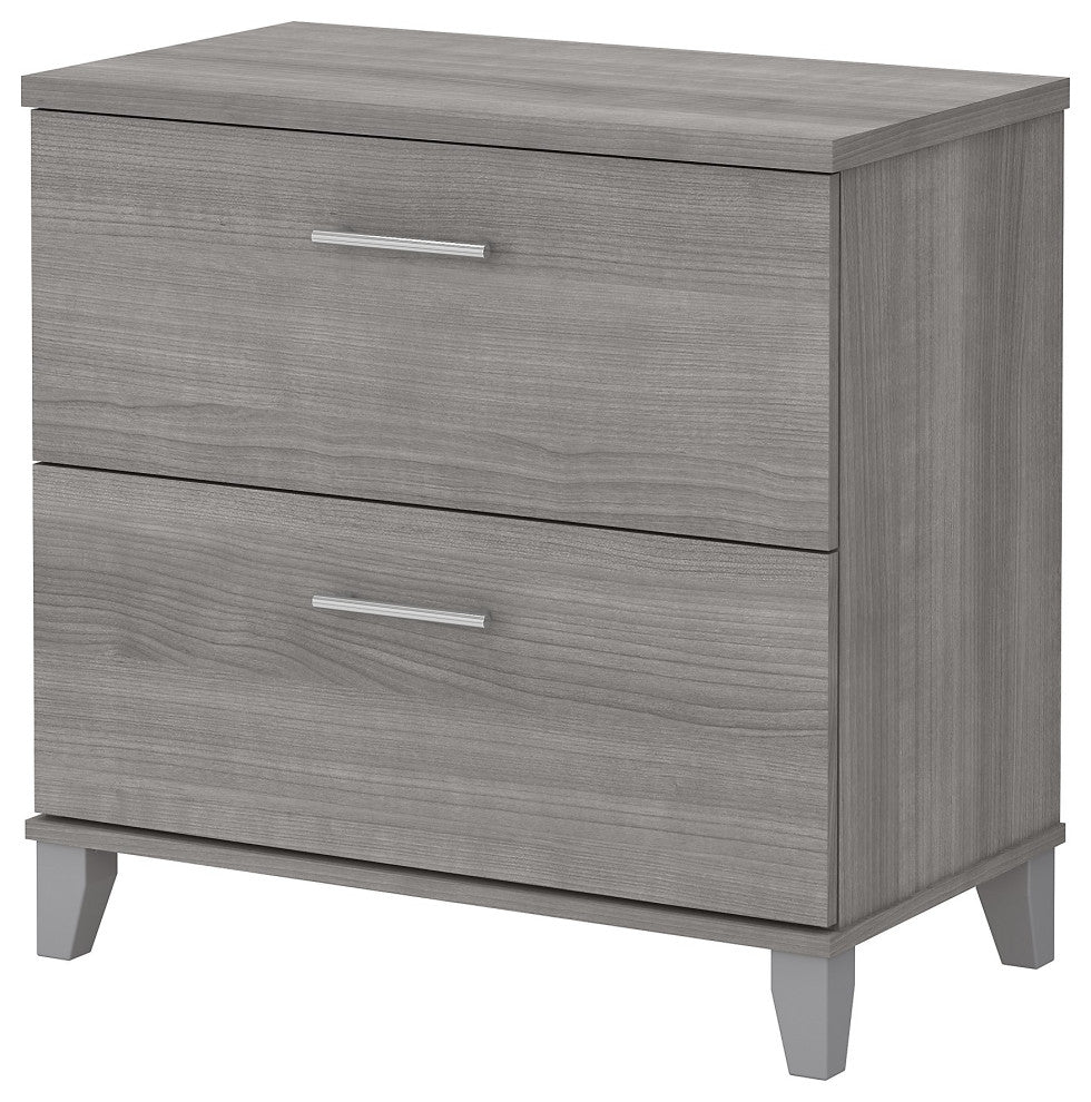 Somerset 2 Drawer Lateral File Cabinet, Platinum Gray