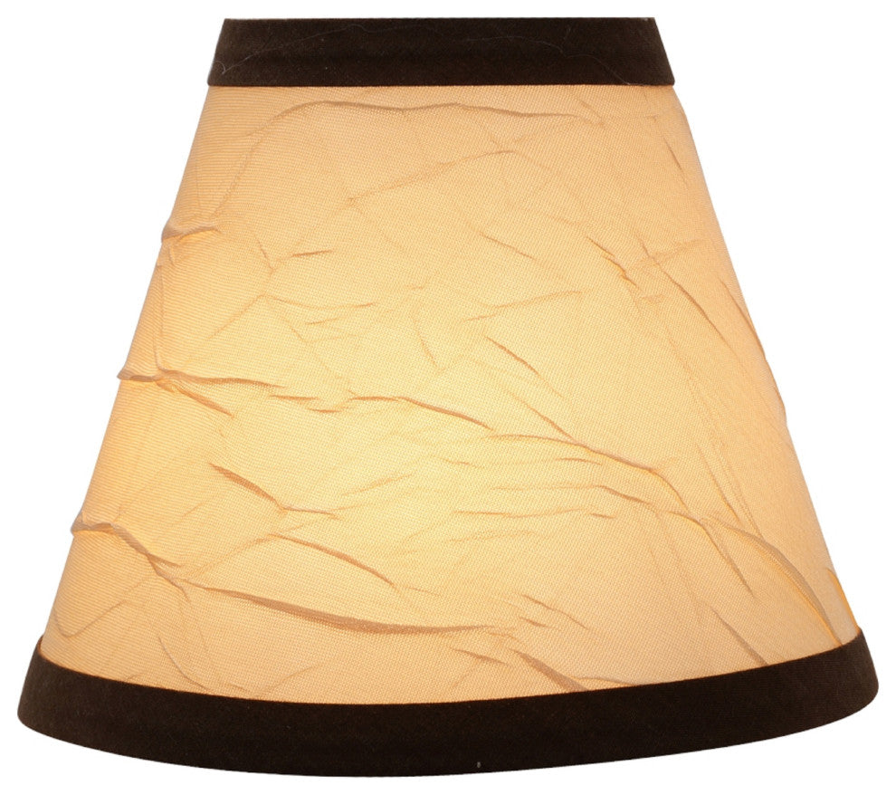 32121-6 Small Hardback Empire  Chandelier Clip On Lamp Shade Beige 3"x6"x5"