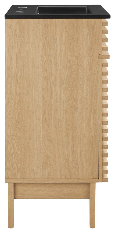Render 18" Bathroom Vanity, Oak Black