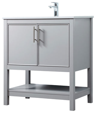 30" SIngle Bathroom Vanity, Grey