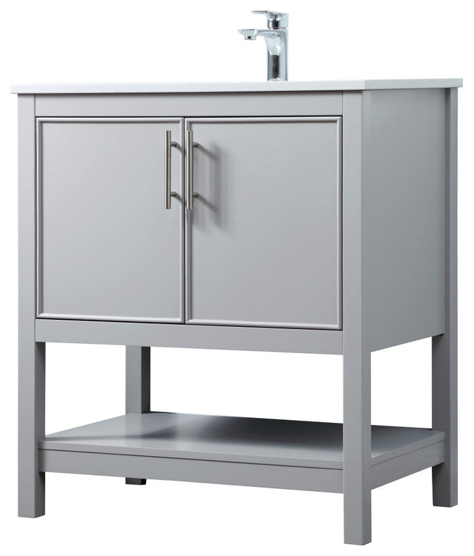 30" SIngle Bathroom Vanity, Grey
