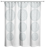 Soft Blue Medallion Pattern 71x74 Shower Curtain