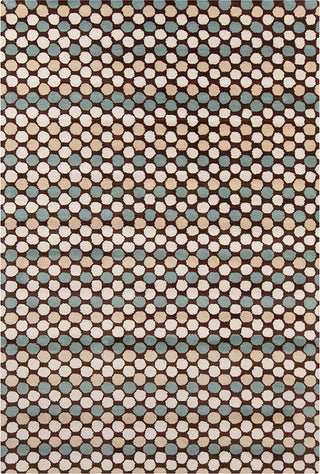 Allie Geometric Circles Contemporary Area Rug, 8'x10'