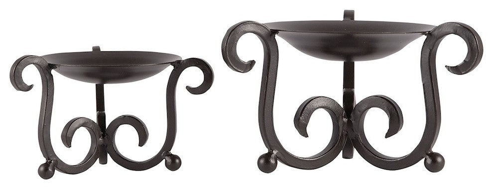 Pomeroy 620621 Candelaria Set Of Two Pillar Holder, Rustic