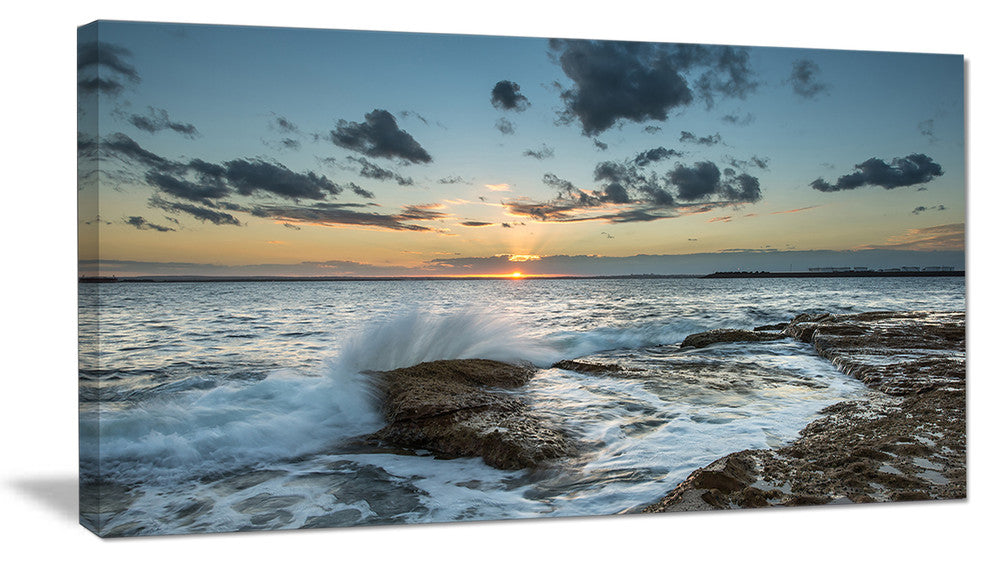 "Bright Sydney Sunset Over Sea" Canvas Print
