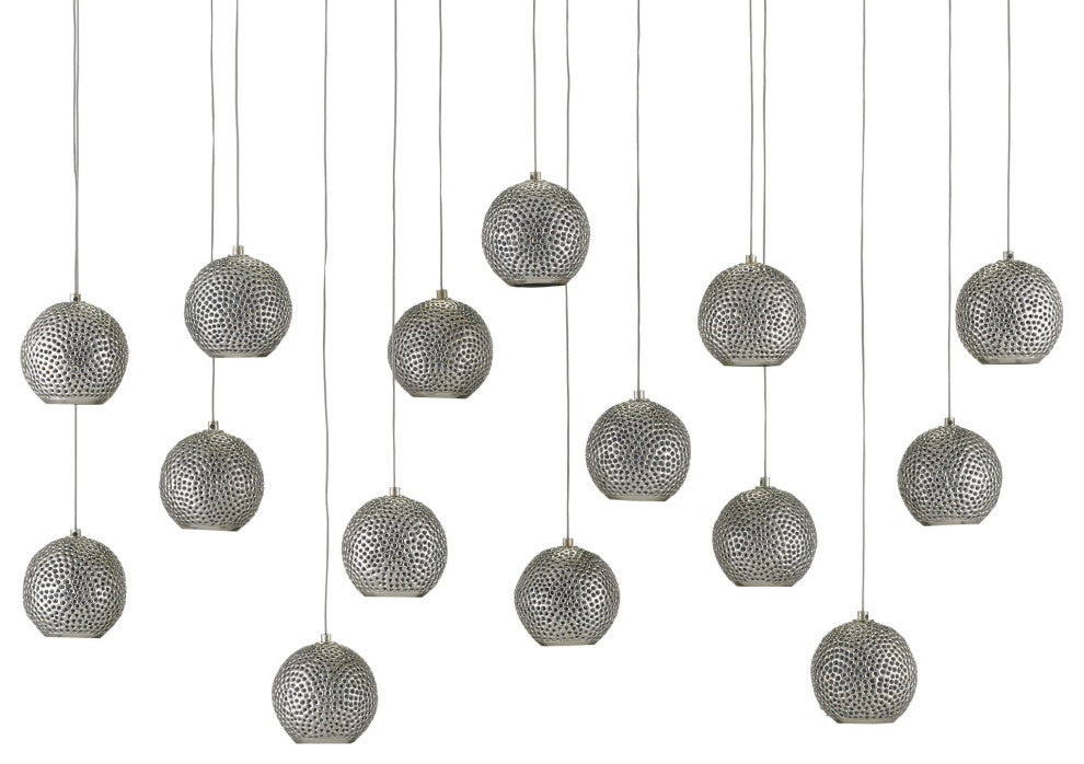 Giro Rectangular 15-Light Multi-Drop Pendant