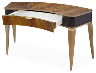 Malibu Crest Vanity/Writing Desk - Crotch Mahogany