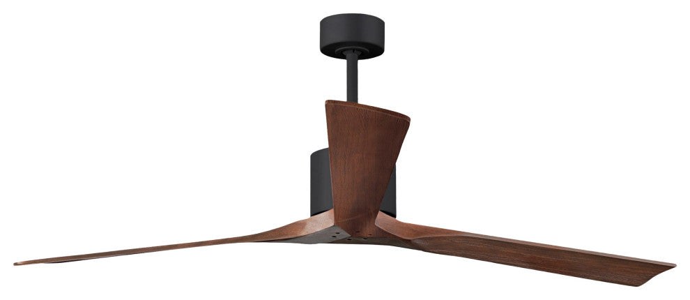 Nan XL Ceiling Fan, Matte Black/Walnut Blades, 72"
