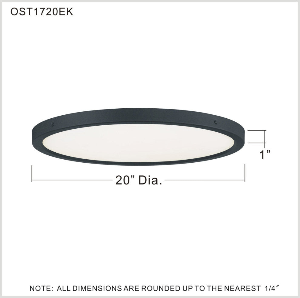 Quoizel OST1720 Outskirts 20"W LED Flush Mount Ceiling Fixture - Fresco
