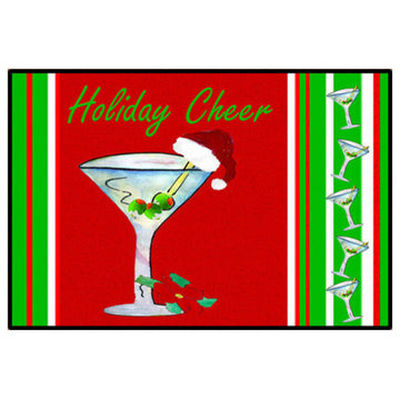Happy Holiday Martini Rug, 24"x36"