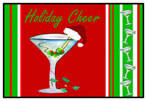 Happy Holiday Martini Rug, 24"x36"