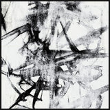 "Monotype Scribble II" Floater Framed Painting Print on Canvas, 40"x40"