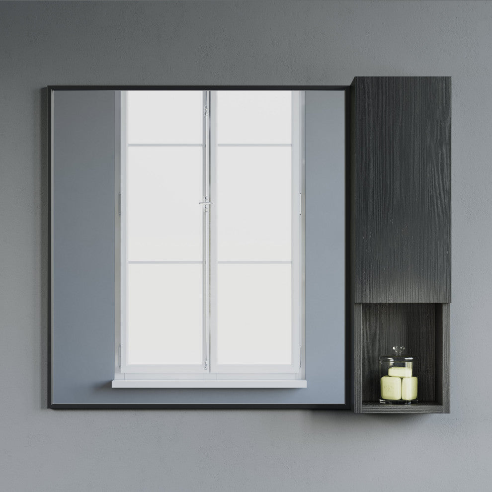 Oates 9" Side Cabinet, Black