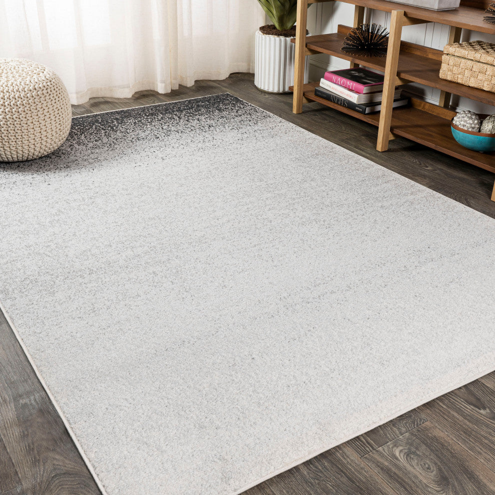 Shore Modern Gradient Area Rug, Gray/Cream, 4 X 6