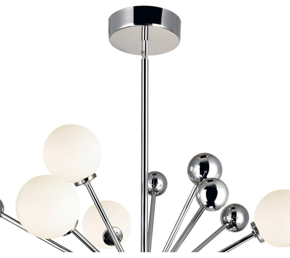 Element 11 Light Chandelier With Polished Nickel Finish