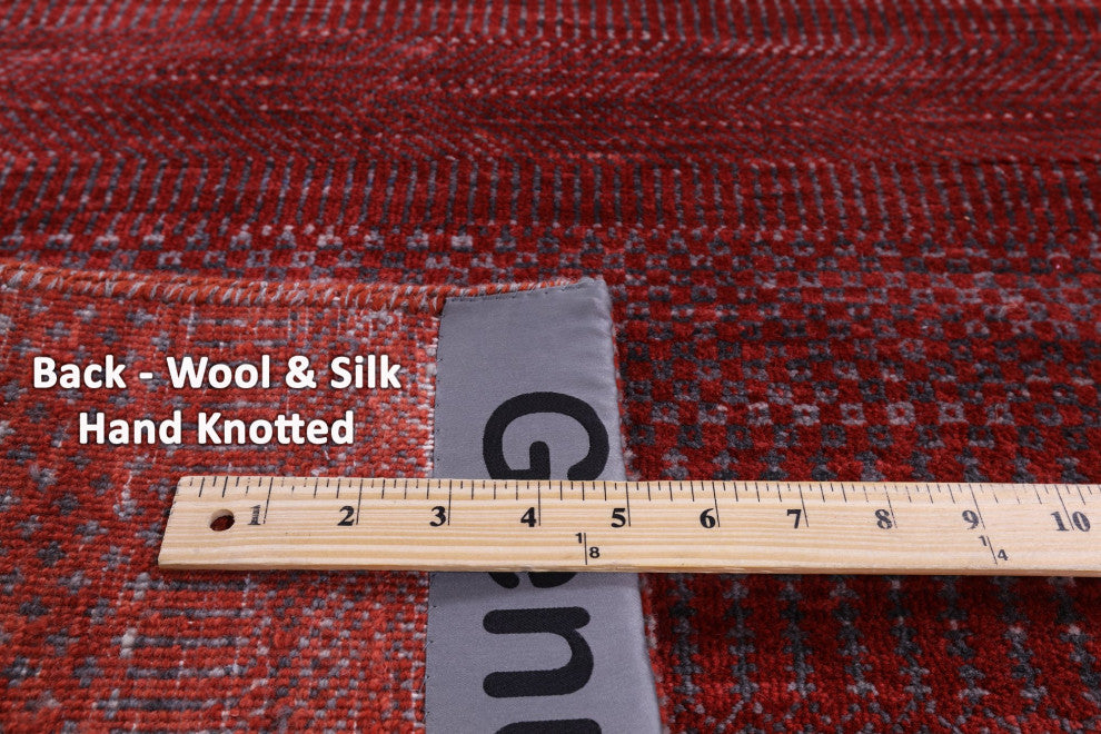 Handmade Savannah Grass Wool and Silk Runner Rug 2' 5" X 10' 3" Q11969