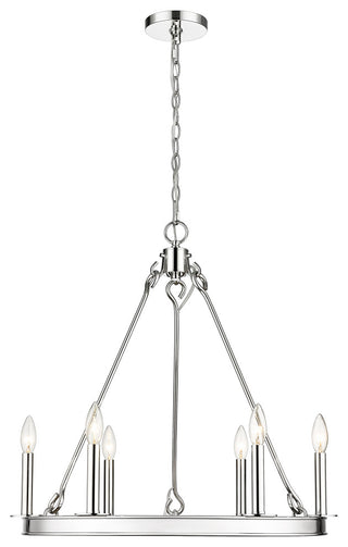 Zlite 482R-6PN 6-Light Chandelier, Polished Nickel
