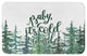 Winter Watercololor Pine Forest 4 34x21 Bath Mat