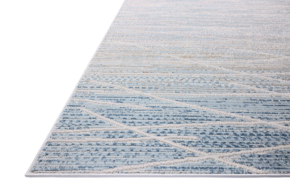 Loloi Townes Natural / Sky 2'-7" x 7'-6" Runner Rug