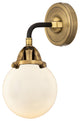 Beacon Sconce, Black Antique Brass, Matte White, Matte White