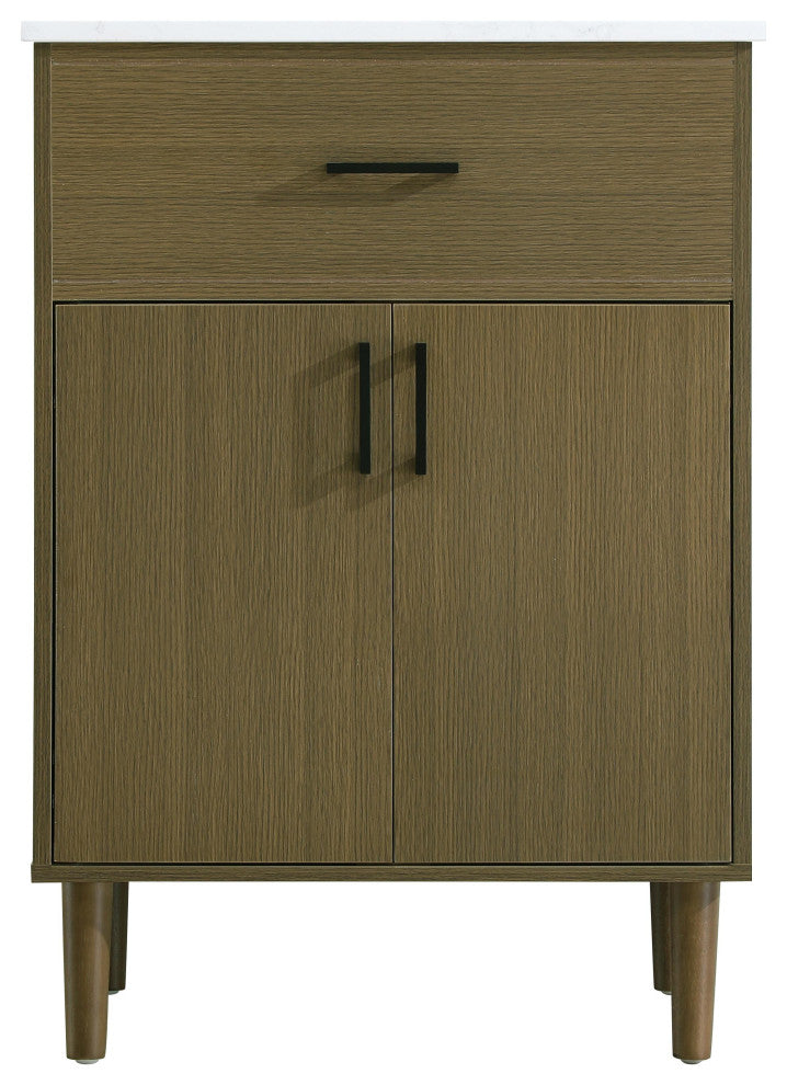 Home Living 24" Single Bathroom Vanity, Chestnut Brown