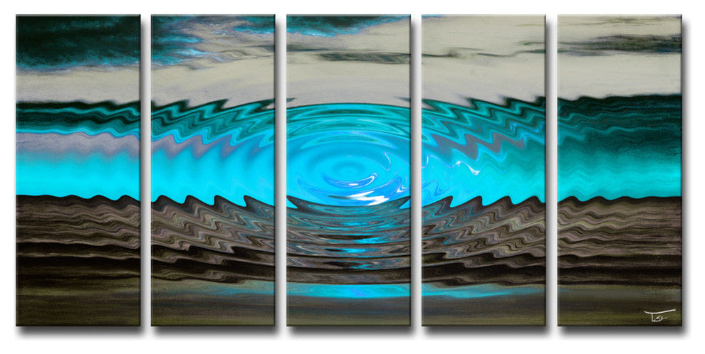 Ready2Hangart 'Aqueous Trance Xii' By Tristan Scott Canvas Art, 5 Panels