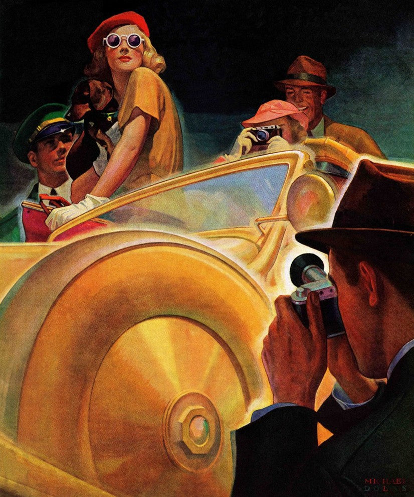 "Photo Opportunity" Painting Print on Canvas by Michael Dolas