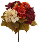 Nearly Natural 16" Autumn Hydrangea Berry Bouquet Artificial Flower (Set of 2)