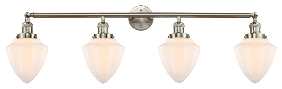 Innovations 215-SN-G661-7-LED 4 Light Bath Vanity Light, Brushed Satin Nickel
