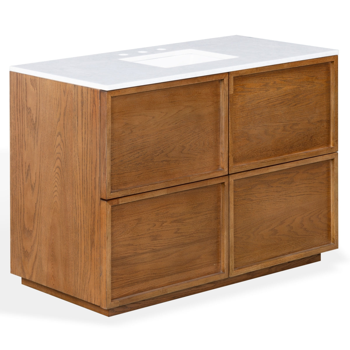 Safavieh Couture Zeus Vanity, Medium Oak/White, 48In
