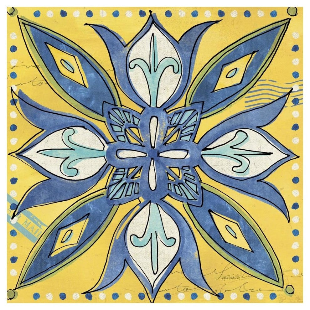 "Tuscan Sun Tile II Color" Digital Paper Print by Anne Tavoletti, 20"x20"