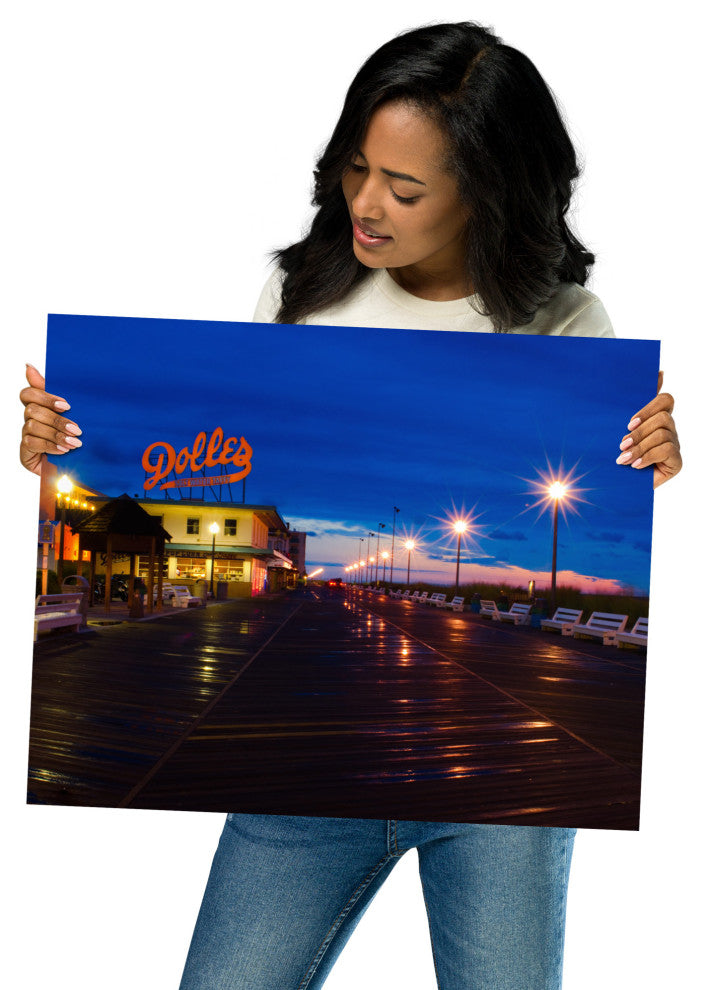 Early Morning at Dolles Night Photography Unframed Wall Art Print, 16" X 20"