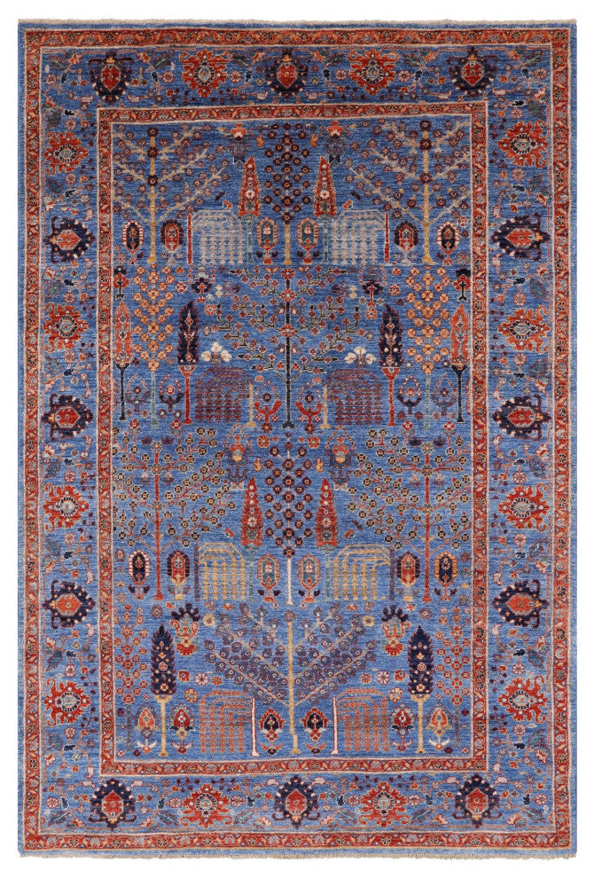 5' 2" X 7' 9" Hand Knotted Persian Ziegler Wool Rug Q7785