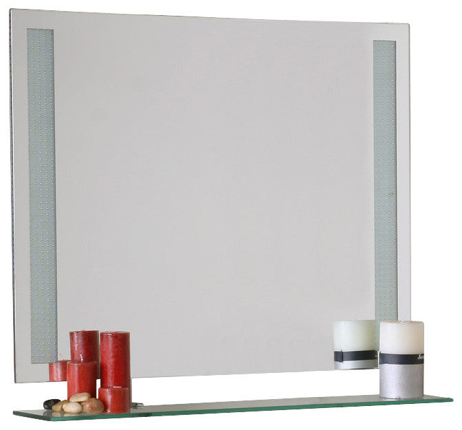 Decor Wonderland Frameless Amyrilla Mirror With shelf
