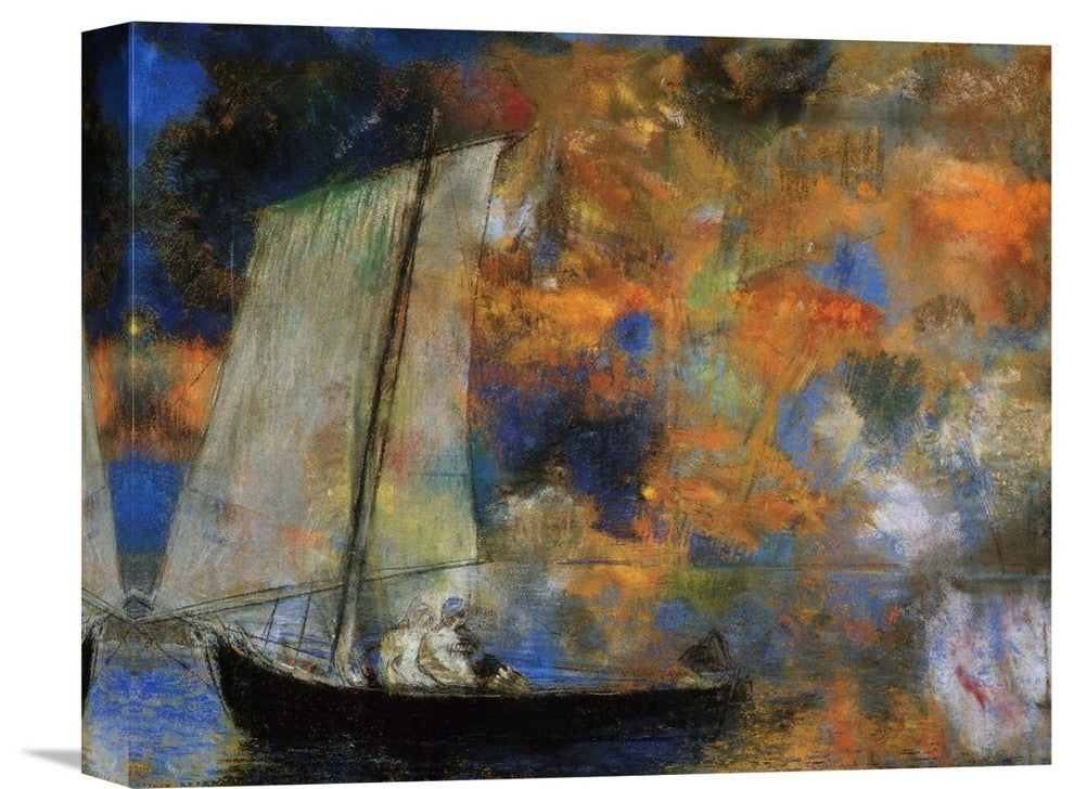 "Flower Clouds" Stretched Canvas Giclee by Odilon Redon, 16"x13"