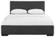 Grey Upholstered Queen Platform Bed
