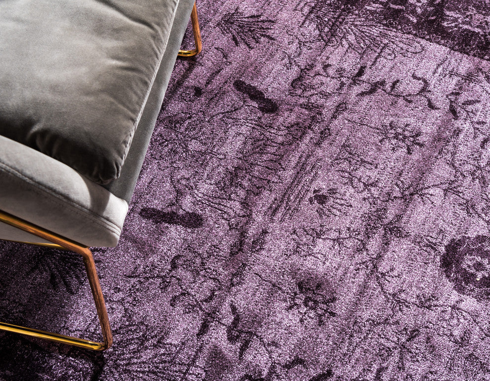 Rug Unique Loom La Jolla Violet Round 6' 0 x 6' 0