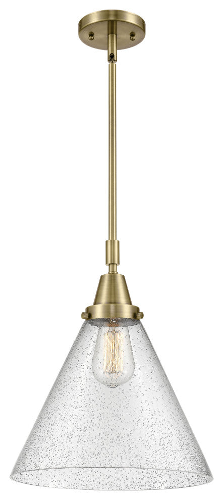 Innovations Lighting 447-1S-AB-G44-L-LED Cone 1 Light 12" Mini Pendant