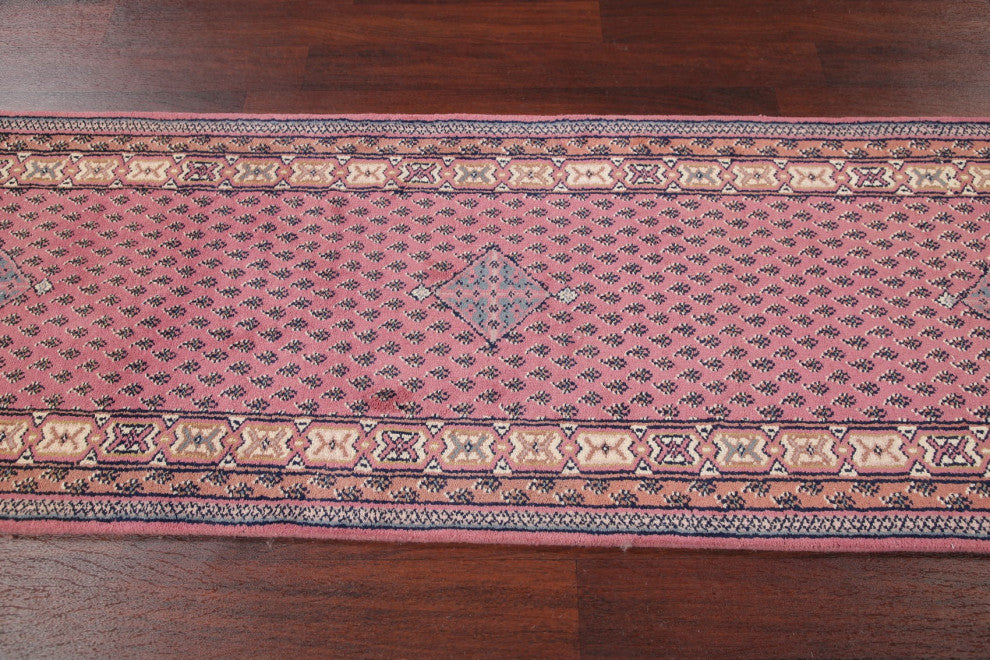 Botemir Hand Made Oriental Traditional Area Rug, Pink, Round 8 X 8 Ft.
