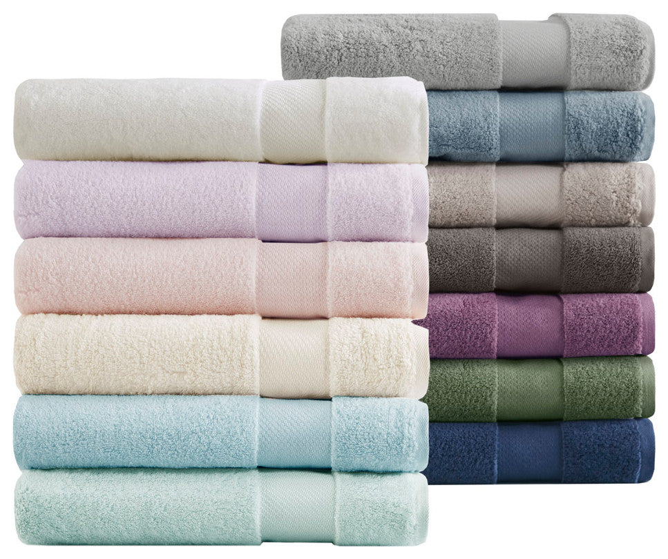 Madison Park Signature Turkish Cotton 6 Piece Bath Towel Set, Green