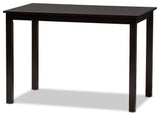 Sylvia Modern Gray Fabric and Dark Brown Finished 5-Piece Dining Set