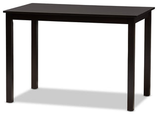 Sylvia Modern Gray Fabric and Dark Brown Finished 5-Piece Dining Set
