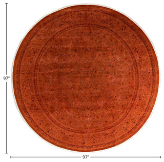 Fine Vibrance, One-of-a-Kind Hand-Knotted Area Rug Pink, 8'1"x8'1"