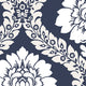 Modern Floral Damask, Navy Blue and White, Set of 3 Bolts