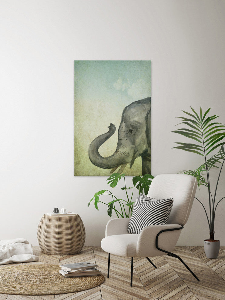 "I'm All Trunk" Painting Print on Wrapped Canvas, 30"x45"