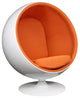 Modern Orange Kaddur Fiberglass Lounge Chair