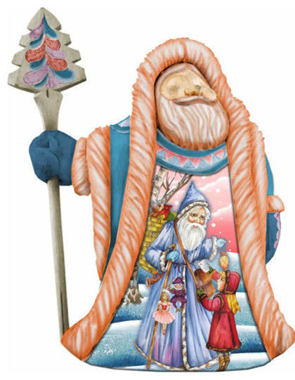 Hand Painted Scenic Land Of Sweets Santa Figurine