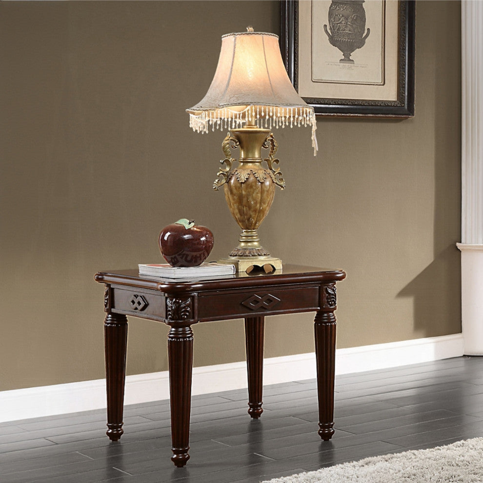Chateau De Ville End Table, Espresso Finish